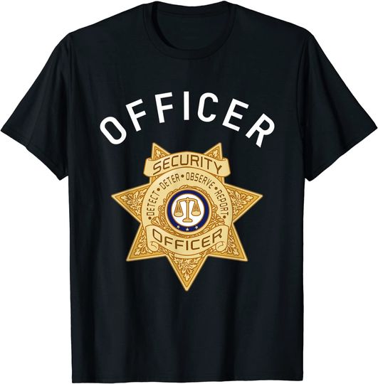 Discover Security Officer Enforcement Badge For Policemen Sheriff T-Shirt