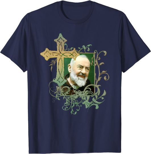 Discover St Padre Pio Prayer Cross Catholics Holy Saints T-Shirt