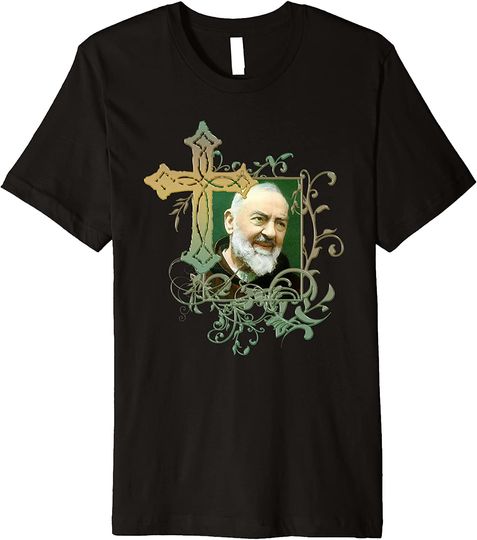 Discover St Padre Pio Prayer Cross Catholics Holy Saints Premium T-Shirt