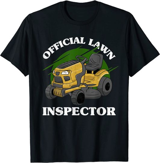 Discover  Lawn Inspector Mower Lawnmower Gardener Lawn Mowing T-Shirt