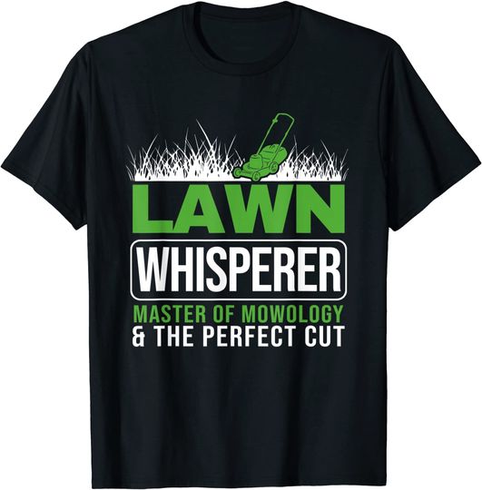Discover Lawn Whisper Groundskeeper Landscaper Gardener Lawn Mowing T-Shirt