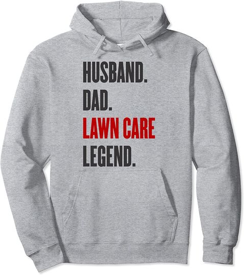 Discover Funny Men's Mowing Husband Dad Lawn Care Legend Yard Work Pullover Hoodie