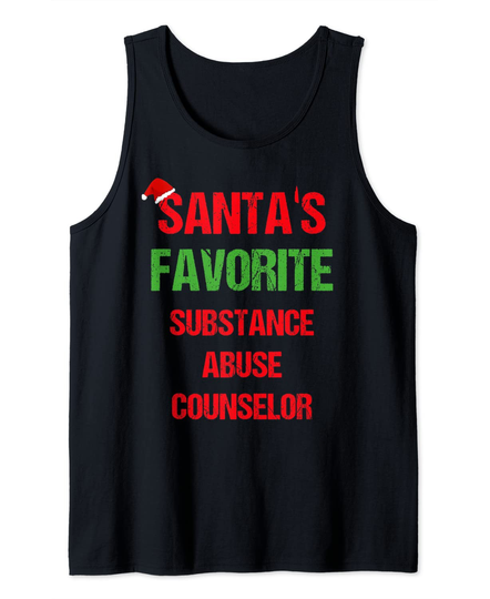 Discover Substance Abuse Counselor Funny Pajama Christmas Gift Tank Top