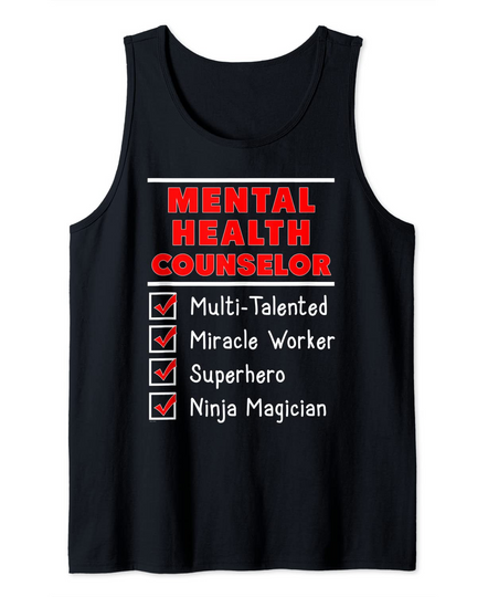 Discover Mental health gift idea counselor Tank Top