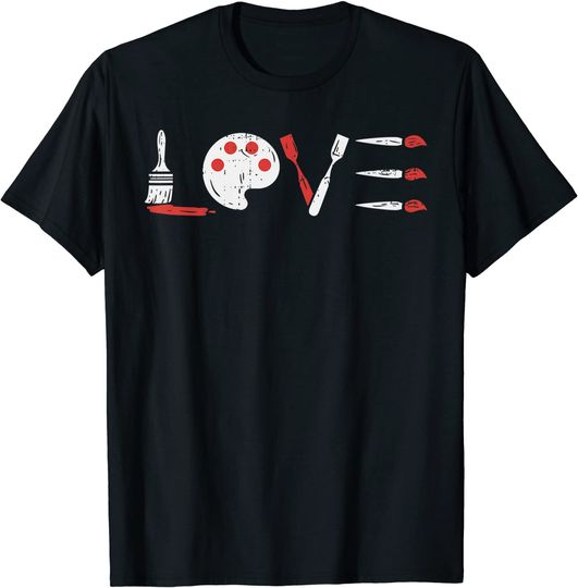 Discover Love Word Painting Tools Retro Artist Painter Art Lover T Shirt
