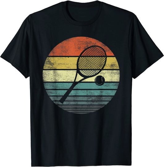 Discover Tennis Player Sunset Racquet & Ball Coach T Shirt