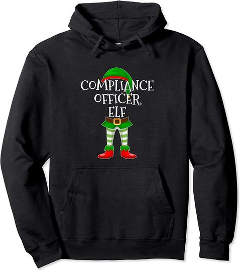 Discover Compliance Officer Elf Matching Family Pullover Hoodie