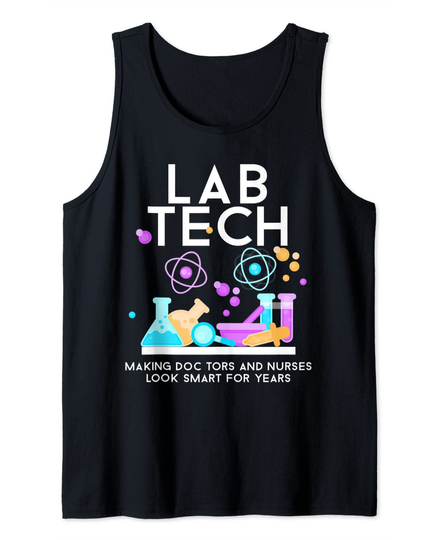 Discover Funny Lab Tech Laboratory Technician Clinical Medical Leb Tank Top