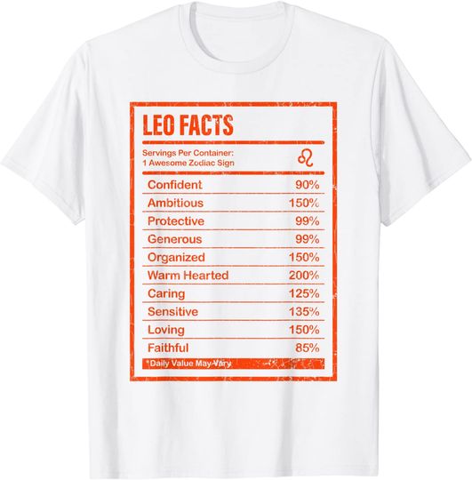 Discover Leo Facts Apparel Zodiac T Shirt