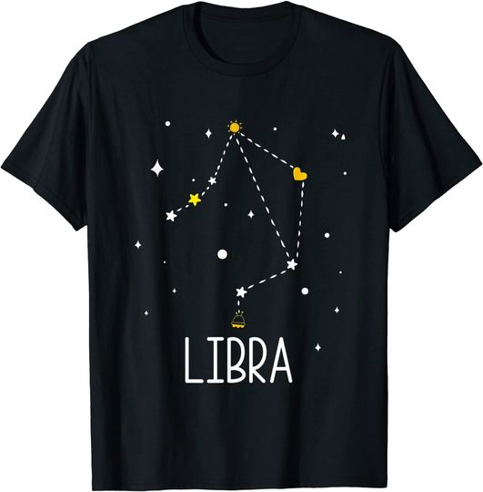 Discover Libra Constellation Zodiac Sign T Shirt