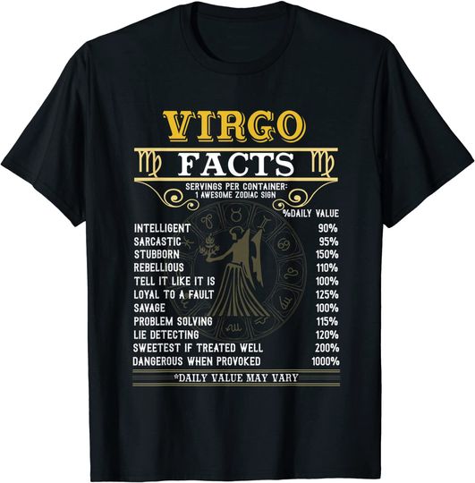 Discover Virgo Facts Zodiac Signs T Shirt