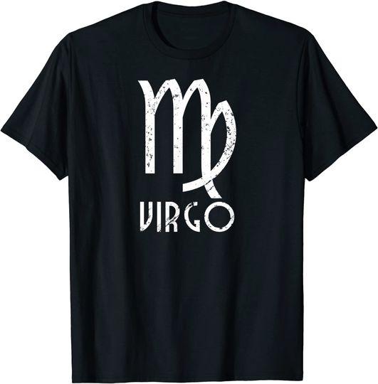 Discover Retro Distressed Virgo Zodiac Sign Birthday T Shirt
