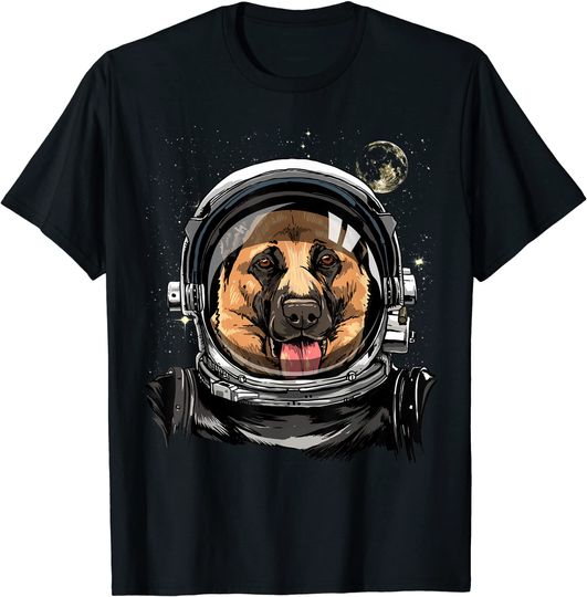 Discover German Shepherd Dog Astronaut Space Exploration Astronomy T-Shirt