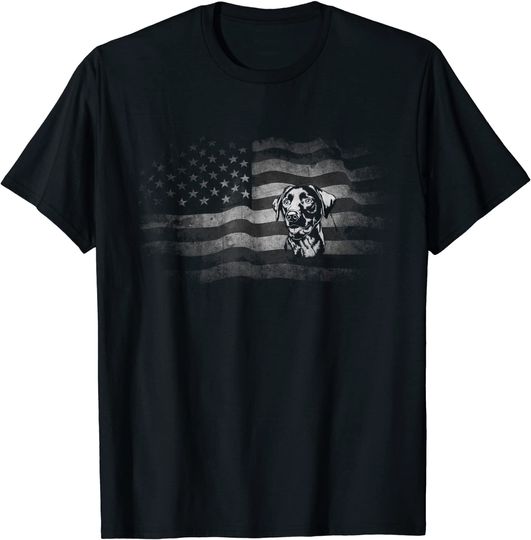 Discover Dalmatian Dog Lover American Flag Patriotic Vintage T-Shirt