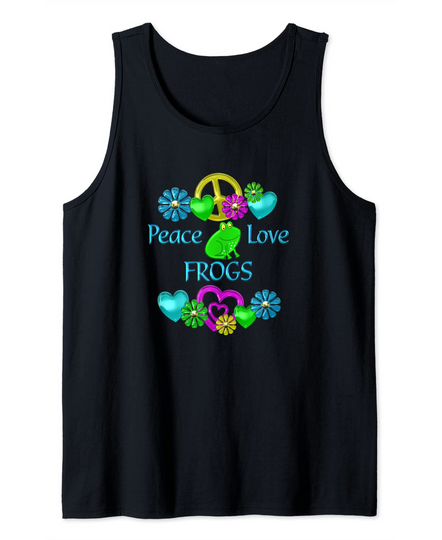 Discover Peace Love Frogs Tank Top