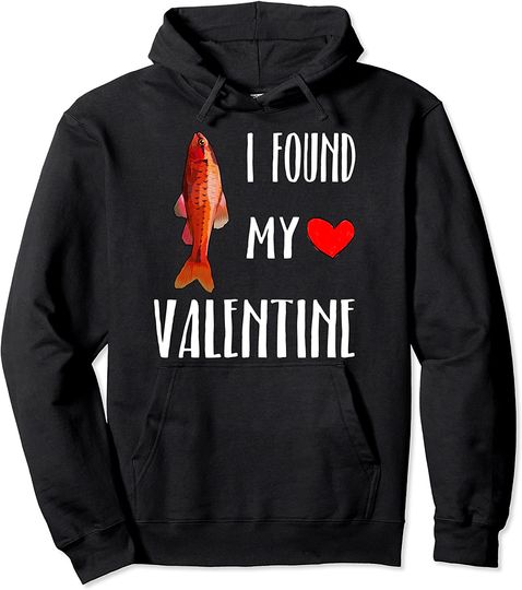 Discover I Found My Valentine Day Cherry Barb Fish Lover Pullover Hoodie