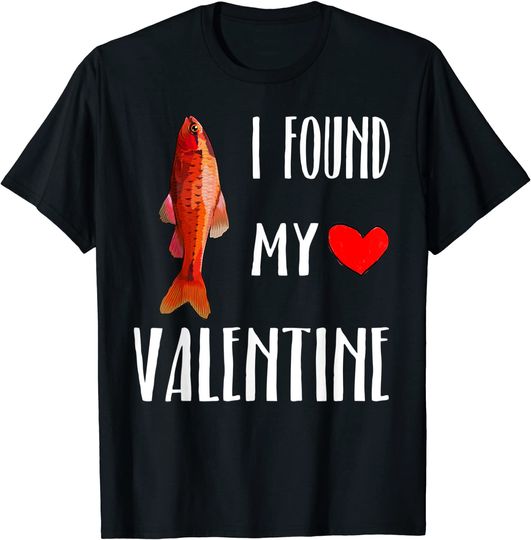 Discover I Found My Valentine Day Cherry Barb Fish T-Shirt