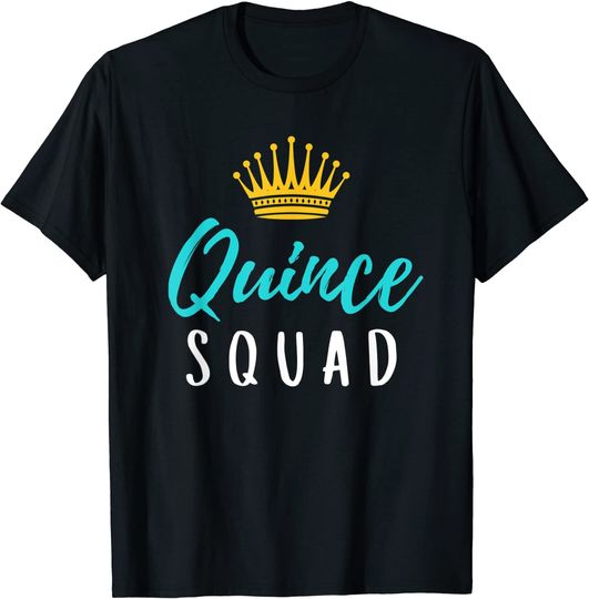 Discover Quince Squad Quinceanera 15 Turquoise Theme Party Matching T Shirt