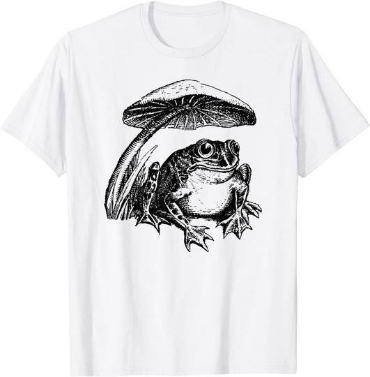 Discover Cottagecore Frog and Mushroom - Vintage Aesthetics T-Shirt