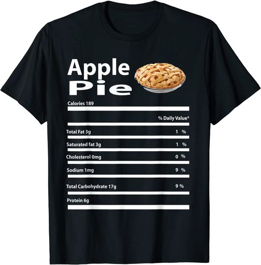 Discover Apple Pie Nutrition Fact Thanksgiving Christmas T Shirt