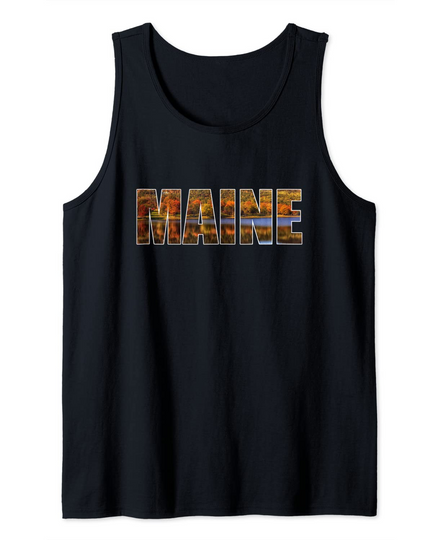 Discover Maine Foliage Autumn Gift Leaf Peeping Vacation New England Tank Top