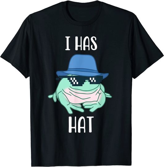 Discover Frog I has HAT Frog memes Amphibian Owner T-Shirt