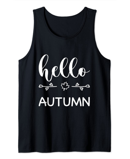 Discover Thanksgiving graphic tee Hello Autumn With A Heart Arr Tank Top