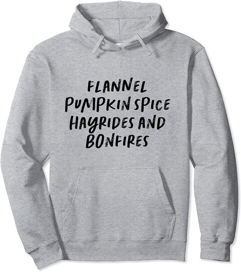 Discover Flannel Pumpkin Spice Hayrides Pullover Hoodie