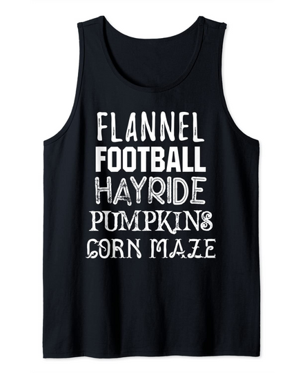 Discover Corn Maze Pumpkins Hayride Football Fall Thanksgiving Season Tank Top
