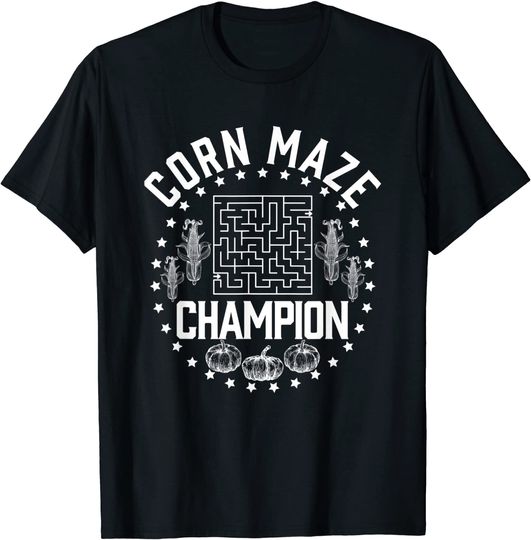 Discover Funny Corn Maze Champion Fall Thanksgiving Fair Season T-Shirt