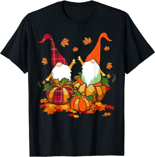 Discover Auntumn Gnomes Riding Pumpkin Thanksgiving Gnomes Lover T-Shirt