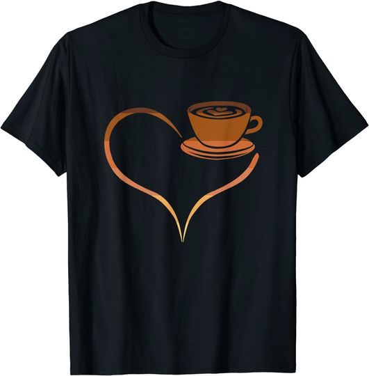 Discover barista coffee heart coffee lover cappuccino T-Shirt