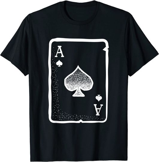 Discover Ace of Spades Poker Playing Card Halloween Costume T-Shirt