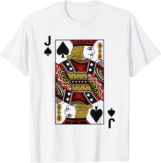 Discover Jack of Spades Blackjack Cards Poker 21 J T Shirt