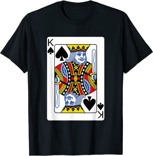 Discover King Of Spades Playing Card T-Shirt Poker Player Costume