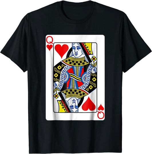 Discover Playing Card Queen of Hearts T-Shirt Valentine's Day Costume