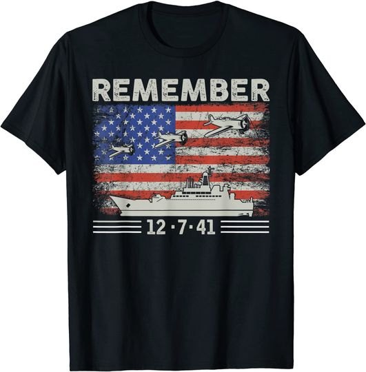 Discover Remember Pearl Harbor Memorial Day December 7th 1941 T-Shirt