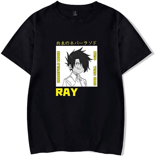 Discover New The Promised Neverland Emma Norman Ray Shirt Men Women Pullover T Shirts Anime Graphic Tee Crewneck Tshirt