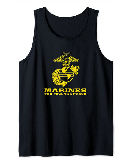 Discover Marine Distressed Logo The Few The Proud Tank Top