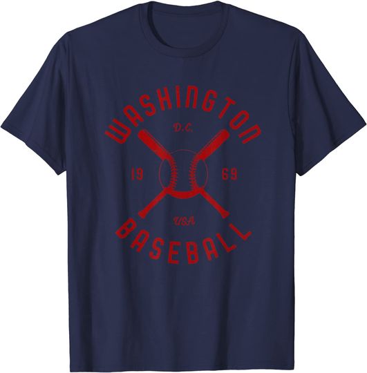 Discover Washington Baseball Distressed T Shirt