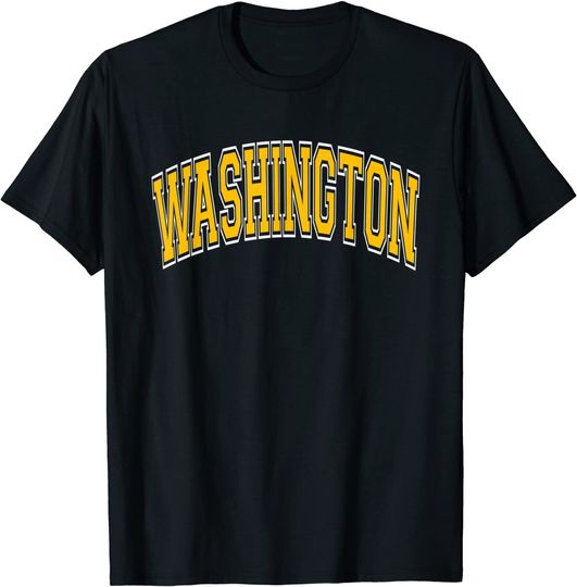 Discover Washington Varsity Style Amber T Shirt