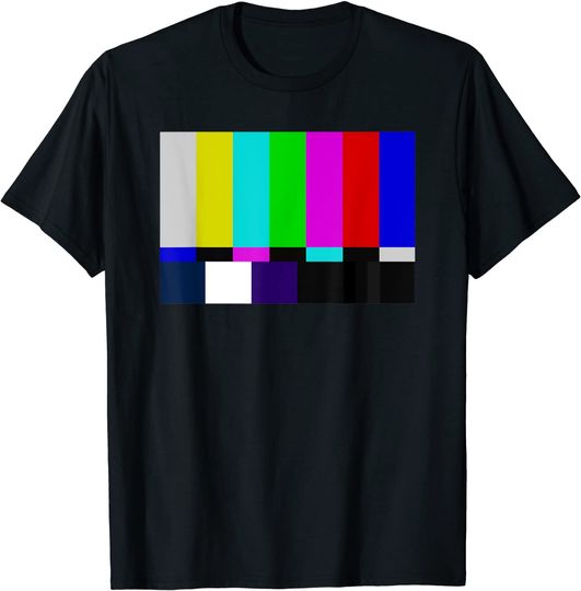 Discover No Signal Television Screen Color Bars Test Pattern T-Shirt