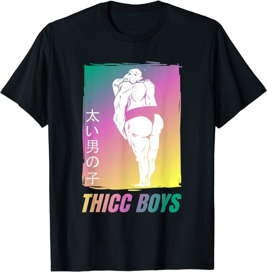 Discover Thicc Boys Squad Sumo T-Shirt for Anime Fans