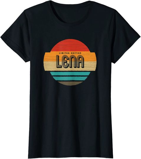 Discover Lena Name Retro Vintage Sunset T Shirt