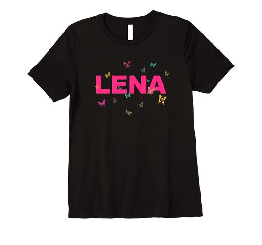 Discover Lena With Butterlfies Premium T Shirt