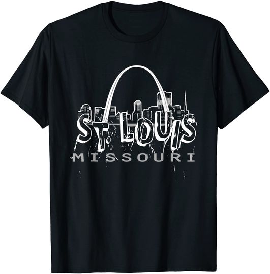 Discover St Louis Missouri Gateway Arch Graffiti T Shirt