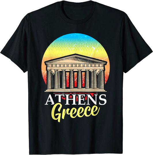 Discover Athens Greece Greek City Acropolis Parthenon T Shirt