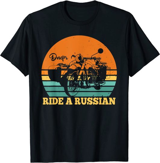 Discover Dnepr motorcycle offroad motorcyclist gift T-Shirt
