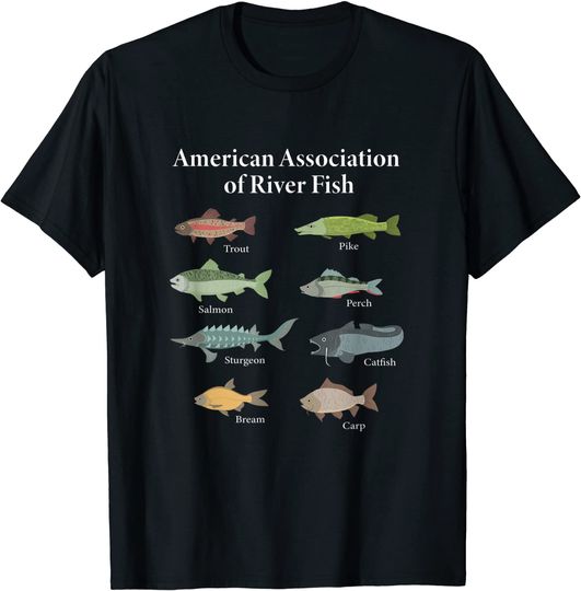Discover American Association of River Fish - Fishing St. Lawrence T-Shirt