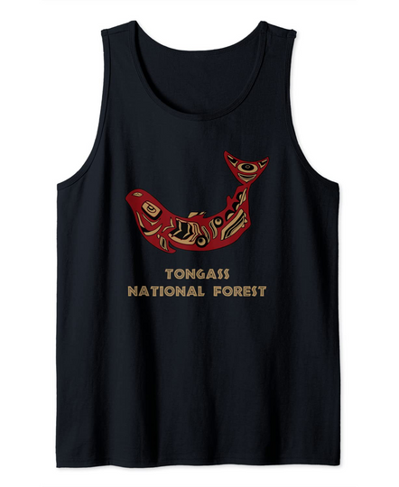 Discover Tongass National Forest Alaska Native American Salmon Tank Top